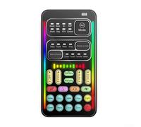 Regolatore vocale portatile con 8 effetti sonori, cassa in ABS, 10 x 5,5 x 2 cm, per feste, scherzi e live streaming, nero (Sound Card)