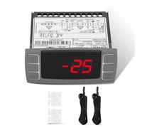 Regolatori di temperatura per Dixell XR06CX-4N1F1, termostato digitale programmabile con sonda sensore, adatto per frigoriferi/congelatore commerciali da 120 V 50-60 Hz (include hardware di montaggio)