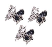 Regolatori in vita con design a farfalla strumento di regolazione della vita non cucito elementi di fissaggio per le donne pantaloni larghi jeans 3PCS fibbia pin, Nero , Taglia unica