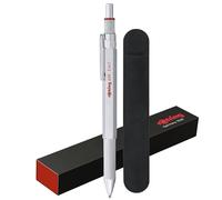 Regolatura: Penna multicolore 3 in 1 e matita meccanica | Penna a sfera nera e rossa, punte meccaniche (0,5 mm) | Custodia in velluto per la protezione delle punte