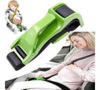 Regolazione del coprisedile, cintura di sicurezza per gravidanza, per donne e uomini, comfort e libertà per mamme incinte, protegge la pancia del nascituro (verde liscio)