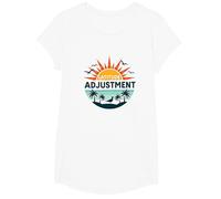 Regolazione della latitudine di Key West Fuga in Paradiso Tropicale Maglietta, Ragazze, Bianco, S