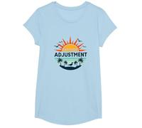 Regolazione della latitudine di Key West Fuga in Paradiso Tropicale Maglietta, Ragazze, Celeste, L