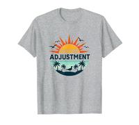 Regolazione della latitudine di Key West Fuga in Paradiso Tropicale Maglietta, Uomo, Grigio Melange, S