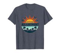 Regolazione della latitudine di Key West Fuga in Paradiso Tropicale Maglietta, Uomo, Pervinca, 6XL