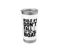 Regole #1 Non cadere dalla barca Umoristico Nautico Bicchiere termico in acciaio inox doppia parete