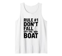 Regole #1 Non Cadere dalla Barca Umoristico Nautico Canotta