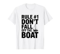 Regole #1 Non Cadere dalla Barca Umoristico Nautico Maglietta