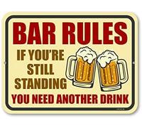 Regole del bar: se sei ancora in piedi, hai bisogno di un altro drink, divertenti cartelli da bar in metallo, cartello per bere, decorazioni divertenti per la casa, cartello per birra, regali per alc