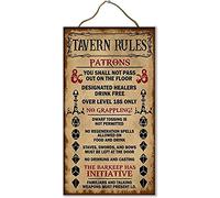 Regole della taverna, clienti, dovrete passare il pavimento, cartello in metallo, dipinto su ferro, pub, divertente, novità, bar, poster da parete, cortile, giardino, fattoria, caverna dell'uomo, 12