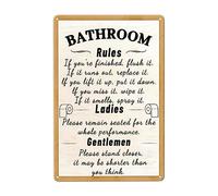Regole Divertenti Per Il Bagno Targhe Metallo Vintage Poster Metal Retrò Cartello Decorativo Per Ristorante Bagno Murale