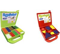 Regoli Cuisenaire 186Pz, Colore Verde, Standard, 1 & 510 - Valigetta Figure Logi