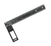 Regolo a Angolo Retto Multifunzionale 90 Gradi Acciaio ad Alto Carbonio Manico in Alluminio con Multi-Troui Scala Precisa per Tracciare Linee il Lavoro Legno Posizionamento Marking Line Drawing Costru