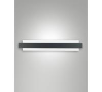 REGOLO APPLIQUE NERA A LED 3000K - 21W - 2150 lm DIMMERABILE IN METALLO E VETRO
