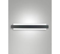 Fabas Luce Applique LED Regolo con fronte metallico nero Fabas Luce