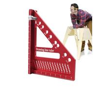 Regolo Di Misurazione Multiangolo - Strumento di Layout Multi Angolo 22.5-90 Gradi | Righello Per Tracciare Linee Di Disegno - per Lavori di Costruzione Falegnameria Officina Casa Regalo Uomo Padre