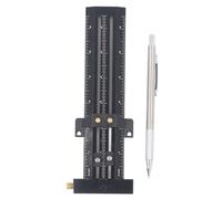 Regolo Tracciatore a T, Attrezzi Falegnameria, Alluminio 190mm Verde - Precisione Elevata, Scorrimento Facile, Strumento per Sagomatore e Duplicatore (Tipo 3)