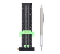 Regolo Tracciatore a T, Attrezzi Falegnameria, Alluminio 190mm Verde - Precisione Elevata, Scorrimento Facile, Strumento per Sagomatore e Duplicatore (Tipo 4)