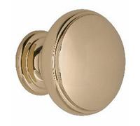 REGUITTI Pomolo UNICO fisso con rosetta mat. OTTONE col. 46 PVD LUCIDO ORO dim.