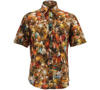 Regular Camicia a Manica Corta Loud Originals Abstract Forme Psichedelico Uomo