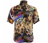 Regular Camicia a Manica Corta Loud Originals Abstract Trippy Psichedelico Uomo