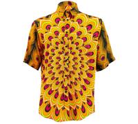 Regular Camicia a Manica Corta Loud Originals Pavone Mandala Piume Stampa