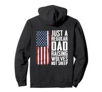 Regular Dad Raising Wolves Not Sheep - Fathers Day - sulla Schiena Felpa con Cappuccio