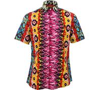 Regular Manica Corta Camicia Loud Originals Abstract Trippy Psichedelico Stampa
