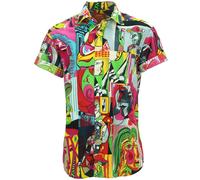 Regular Manica Corta Camicia Loud Originals Abstract Trippy Psichedelico Stampa