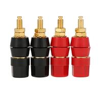 Regun Banana Plug Audio Speaker Terminal Binding Post, 12 Pezzi 4mm Presa a Banana, Morsetto di rilegatura dell'altoparlante audio nero e rosso per Connettore Adattatore Jack a Banana