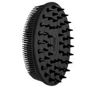 REhair Spazzola ultra morbida 2 in 1 per corpo e shampoo, esfoliante in silicone per bagno (nero, senza manico)