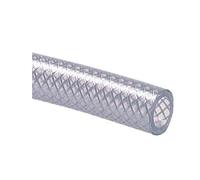 REHAU Tubo flessibile in tessuto PVC, 6 mm (ID) x 12 mm (AD), 25 m, tubo per aria compressa, trasparente