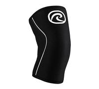 Rehband Benda per ginocchio con fascia di cervo Power Max, supporto per ginocchio per sport di forza 7 mm in neoprene per fitness e sport di forza, Colore:Nero - 1 Pezzo, Misura:M