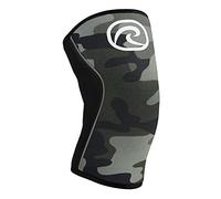 Rehband Benda per ginocchio con fascia di cervo Power Max, supporto per ginocchio per sport di forza 7 mm in neoprene per fitness e sport di forza, Colore:Camuffare - 1 Pezzo, Misura:L