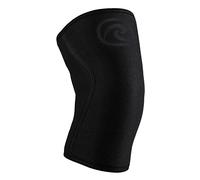 Rehband Benda per ginocchio con fascia di cervo Power Max, supporto per ginocchio per sport di forza 7 mm in neoprene per fitness e sport di forza, Colore:Carbon/Nero - 1 Pezzo, Misura:L