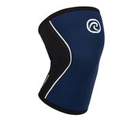Rehband Benda per ginocchio Powersport, fascia per ginocchio per Cross Fit e allenamento pesante in neoprene da 5 mm, Colore:Blu Navy, Misura:XL