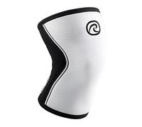 Rehband Benda per ginocchio Rx, fascia per ginocchio in neoprene da 7 mm per sollevamento pesi e powerlifting, protegge le articolazioni e stabilizza i muscoli, Colore:Bianco, Misura:S