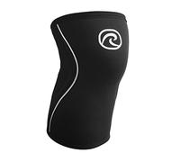 Rehband Benda per ginocchio Rx, fascia per ginocchio in neoprene da 7 mm per sollevamento pesi e powerlifting, protegge le articolazioni e stabilizza i muscoli, Colore:Nero, Misura:XL
