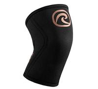 Rehband Bendaggio al ginocchio 5 mm per sostenere le ginocchia, stabilizzare le articolazioni e i muscoli, ideale per lo sport la muscolatura, colore: rame/nero, taglia: M