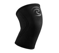 Rehband Bendaggio per ginocchio 5 mm per sostenere ginocchia, stabilizzare articolazioni e muscoli, ideale per lo sport e la muscolatura, colore: carbone/nero, taglia: XXL