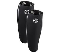 Rehband Bendaggio per Polpaccio in Neoprene, Bendaggio compressivo per Polpaccio e stinco, parastinchi per stacchi da Terra, Crossfit, Colore:Nero - 1 Paio, Misura:L
