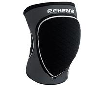 Rehband Ginocchiere per Pallavolo, Pallamano e Sport Indoor, Neoprene confortevoli e con vestibilità aderente, Protezione per il Ginocchio Donne, Uomini, Colore:Grigio Acciaio, Misura:S