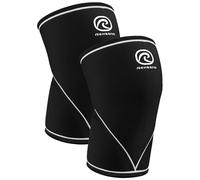 Rehband Ginocchiere V per Sollevamento Pesi 7mm in SBR/Neoprene, Maniche per Ginocchia per Palestra, Crossfit, Fitness, Powerlifting e Sollevamento Pesi, Colore:Nero - 1 Paio, Misura:XS