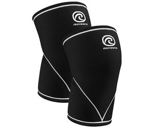 Rehband Ginocchiere V per Sollevamento Pesi 7mm in SBR/Neoprene, Maniche per Ginocchia per Palestra, Crossfit, Fitness, Powerlifting e Sollevamento Pesi, Colore:Nero - 1 Paio, Misura:XS