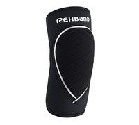 Rehband Gomitiere Nera, Protezione per il Gomito in Neoprene per Pallamano e Pallavolo, Gomitiera per Sport Indoor Unisex, Colore:Nero, Misura:XL
