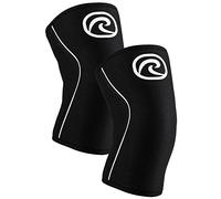 Rehband Power Max Ginocchiera 7mm in SBR/Neoprene per Powerlifting, Bodybuilding, Crossfit e Sollevamento pesi: Ideale per le Competizioni, Colore:Nero - 1 Paio, Misura:L