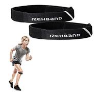Rehband UD ginocchiera per bambini - Supporto rotuleo con cuscinetto di pressione, fascia per tendine rotuleo junior per calcio, corsa, pallamano e tennis, Colore:Nero - 1 Paio, Misura:Taglia unica