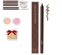 Rehearsatl 24 HR Waterproof Eyeliner Duo Sharpenable Eye Pencil, Persona Eyeliner Pencil Waterproof Plum And Chocolate Duo, No Smudging, Fading (Stone)