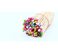 REHGLÜCK Schwarzwald, circa 100 fiammiferi colorati lunghi 10 cm, adatti anche come ricarica per le nostre eleganti bottiglie decorative (colore delle teste: colorate)