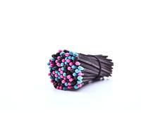 REHGLÜCK Schwarzwald circa 100 fiammiferi neri lunghi 10 cm, adatti anche come ricarica per le nostre eleganti bottiglie decorative (colore delle teste dei fiammiferi: misto)